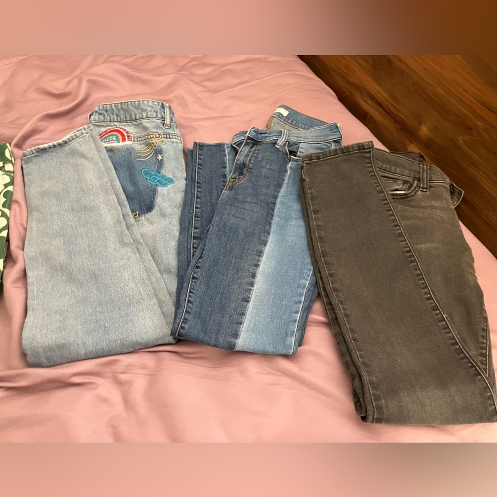 Size 25; Left to right size 27 -26 -gently used for less than a month